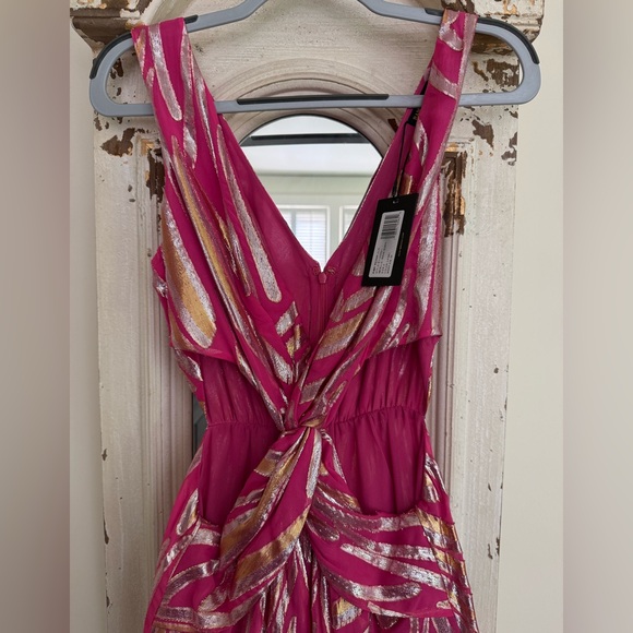 NWT Ramy Brook Formal Metallic Cutout Gown Size 4 - Picture 4 of 6